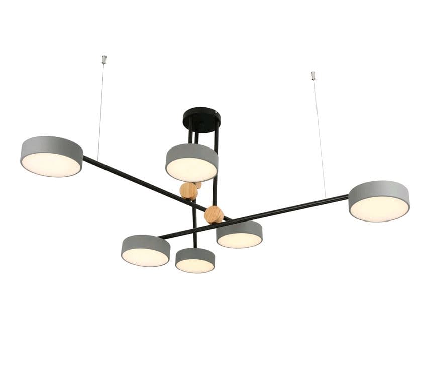 Kink Light 07647-6,16(4000K) Люстра Рапис серый w150*150 h55 Led 6*16W (4000К)