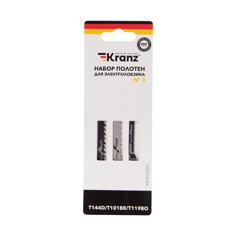 Kranz Набор полотен для электролобзика  № 3 T144D/T101BR/T119BO (3 шт./уп.) KR-92-0322 — миниатюра 2