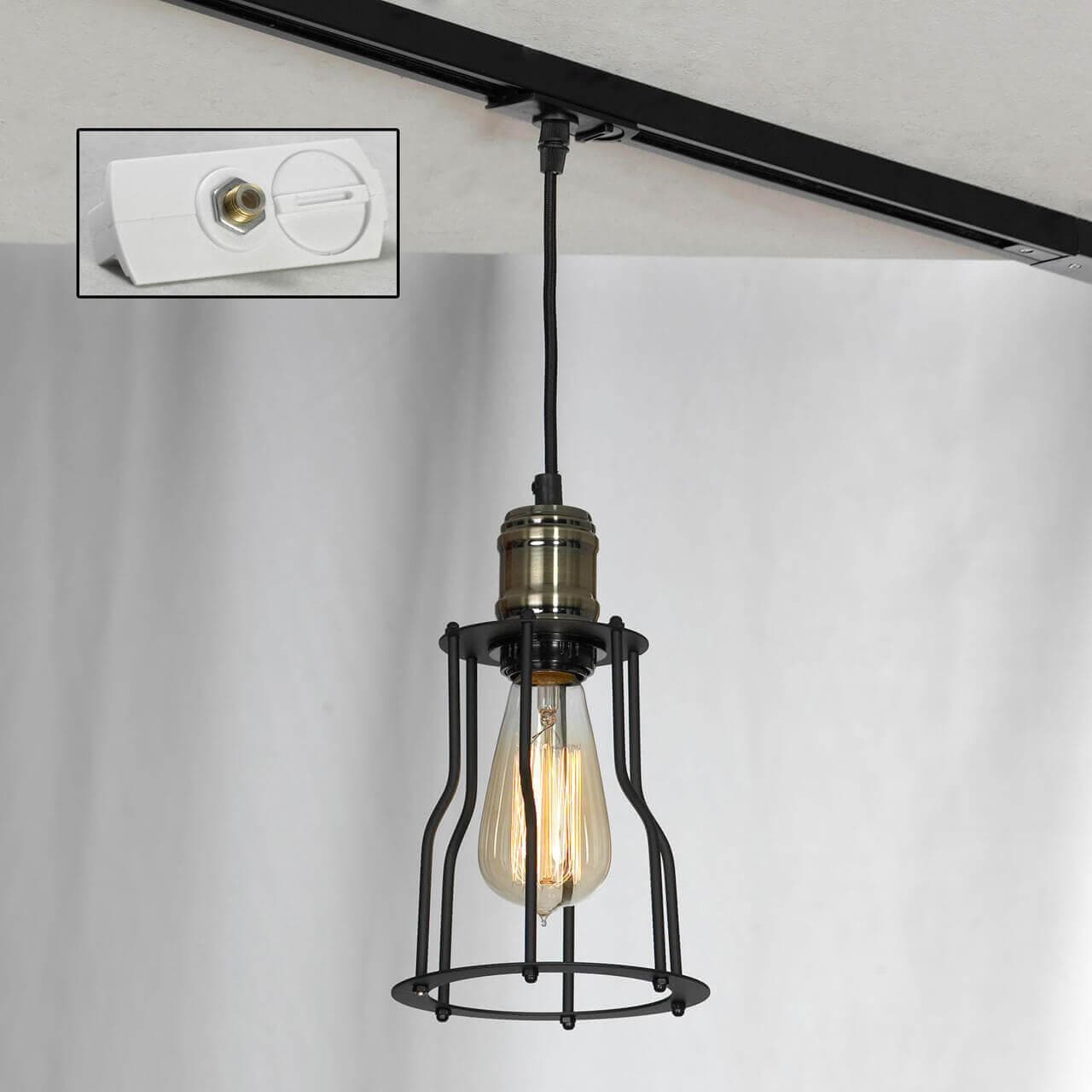 Lussole LOFT Металл Черный / бронзовый Металл трековый светильник однофазный E27 60W LSP-9610-TAW — миниатюра 1