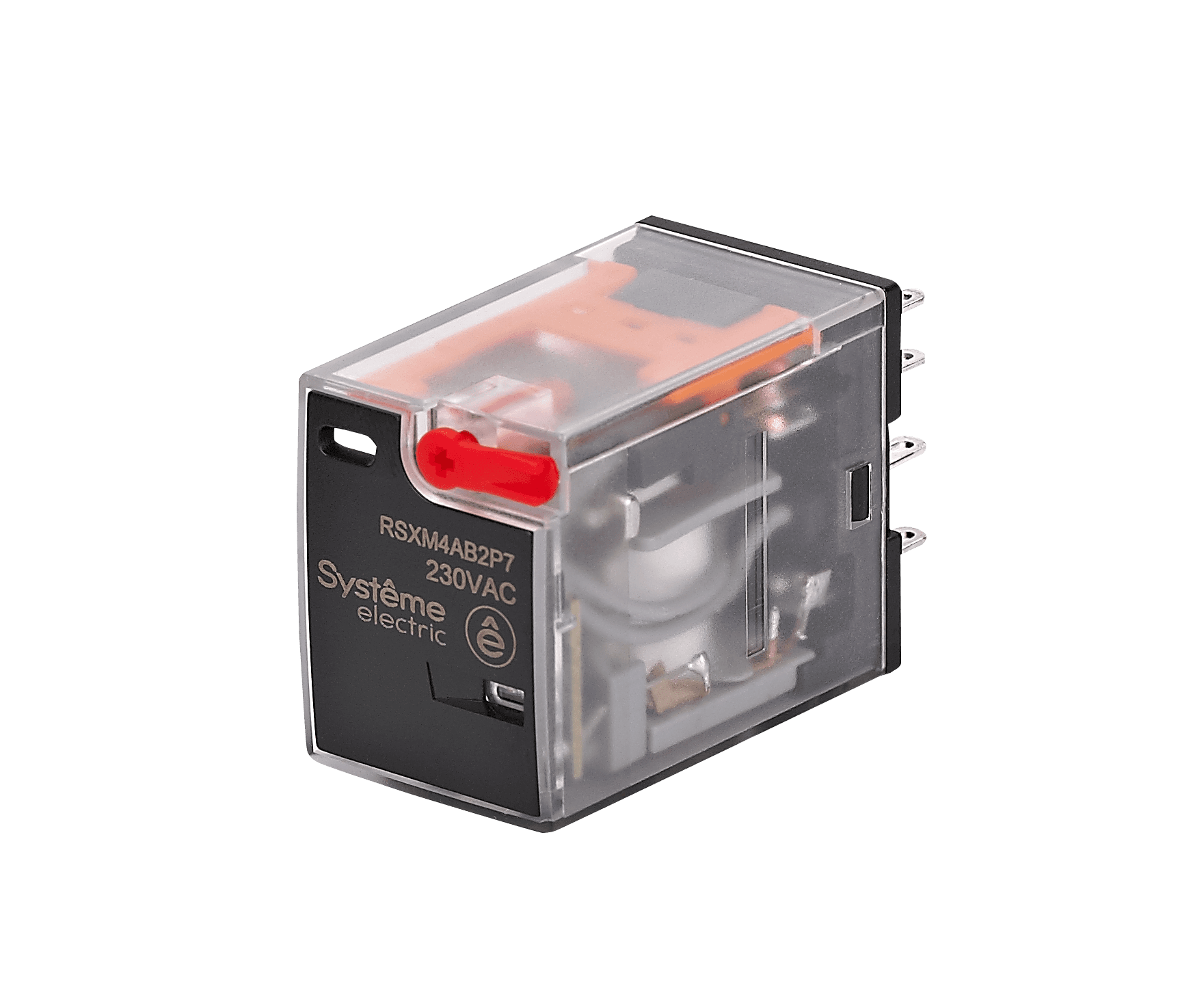 Systeme Electric Реле 6A 4CO 230VAC тест кнопка LED