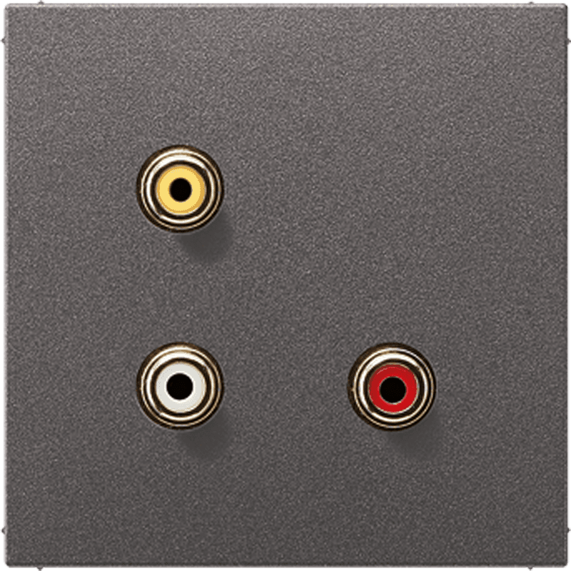 JUNG 2x Cinch Audio (RCA) / Composite Video, антрацит MAAL1031AN