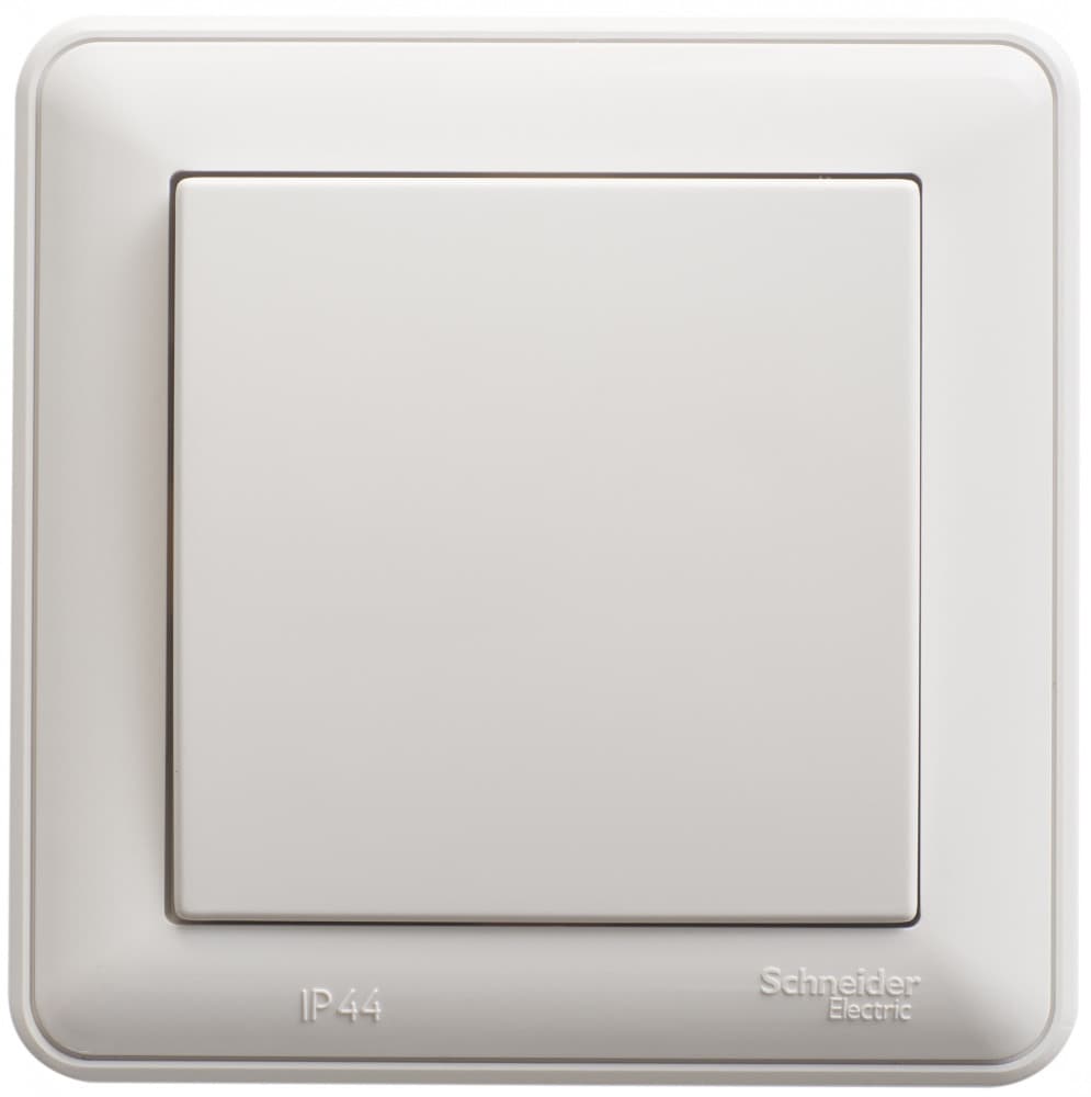 Systeme Electric Wessen 59 Aqua Бел Переключатель 1-клавишный, 10AX, IP44, (в сборе) — миниатюра 1