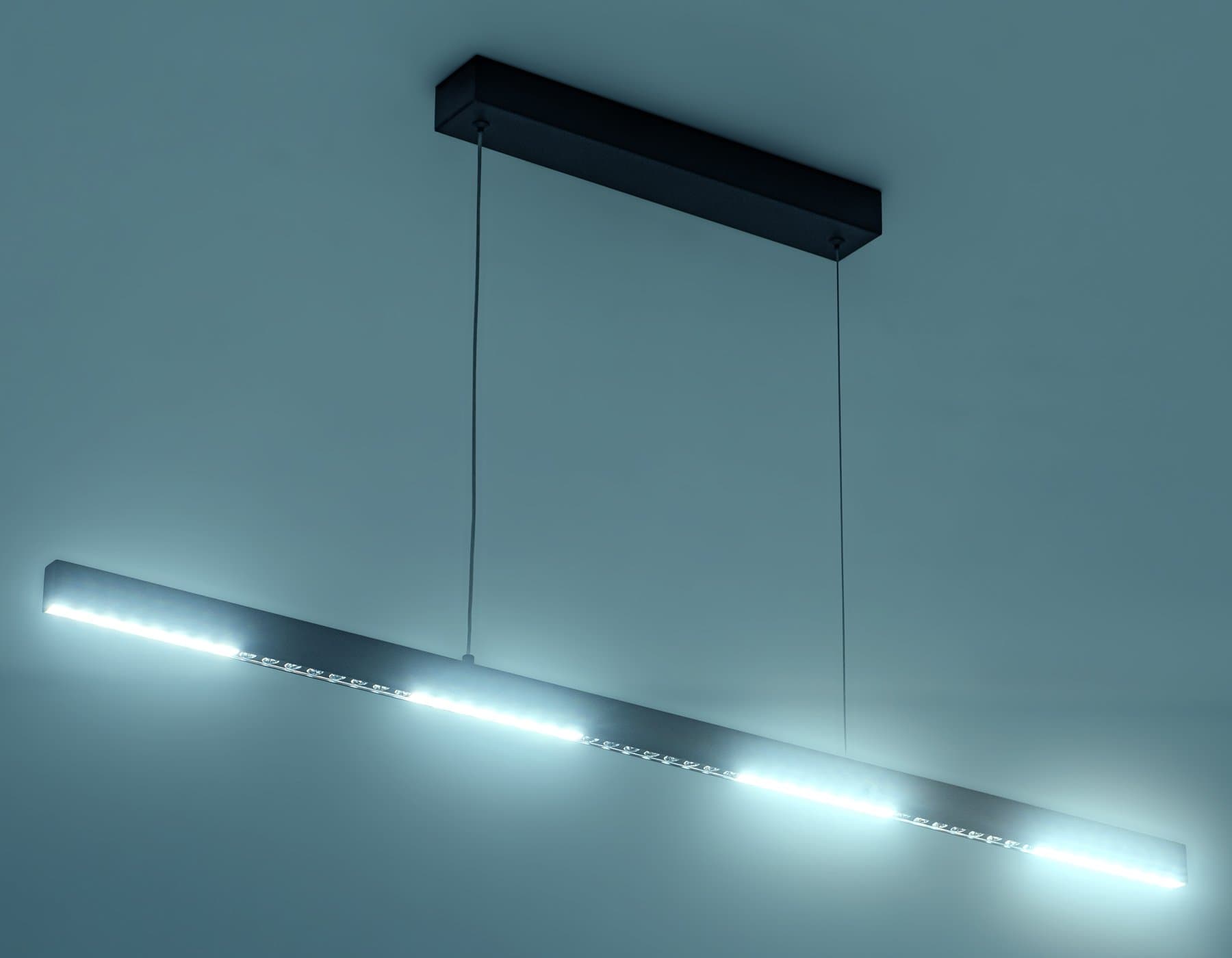 Ambrella Светильник подвесной светодиодный FL5832 BK черный 25W 3000K/4200K/6400K 1037*17.5*750 (без ПДУ) — миниатюра 4