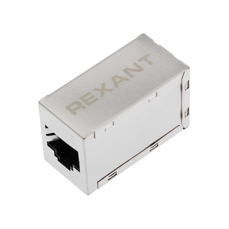 Проходной адаптер, RJ-45(8P-8C), FTP экранированный, категория 6, (гнездо-гнездо), Rexant 03-0109