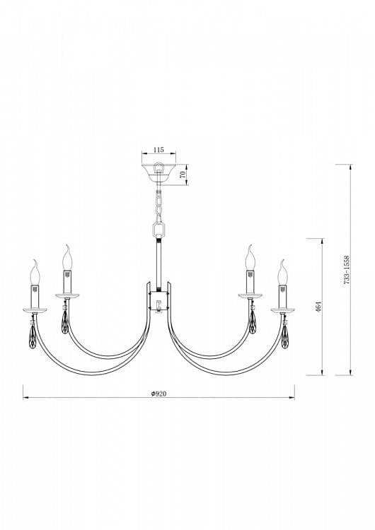 Freya Crystal Никель Люстра FR1006PL-12N — миниатюра 5