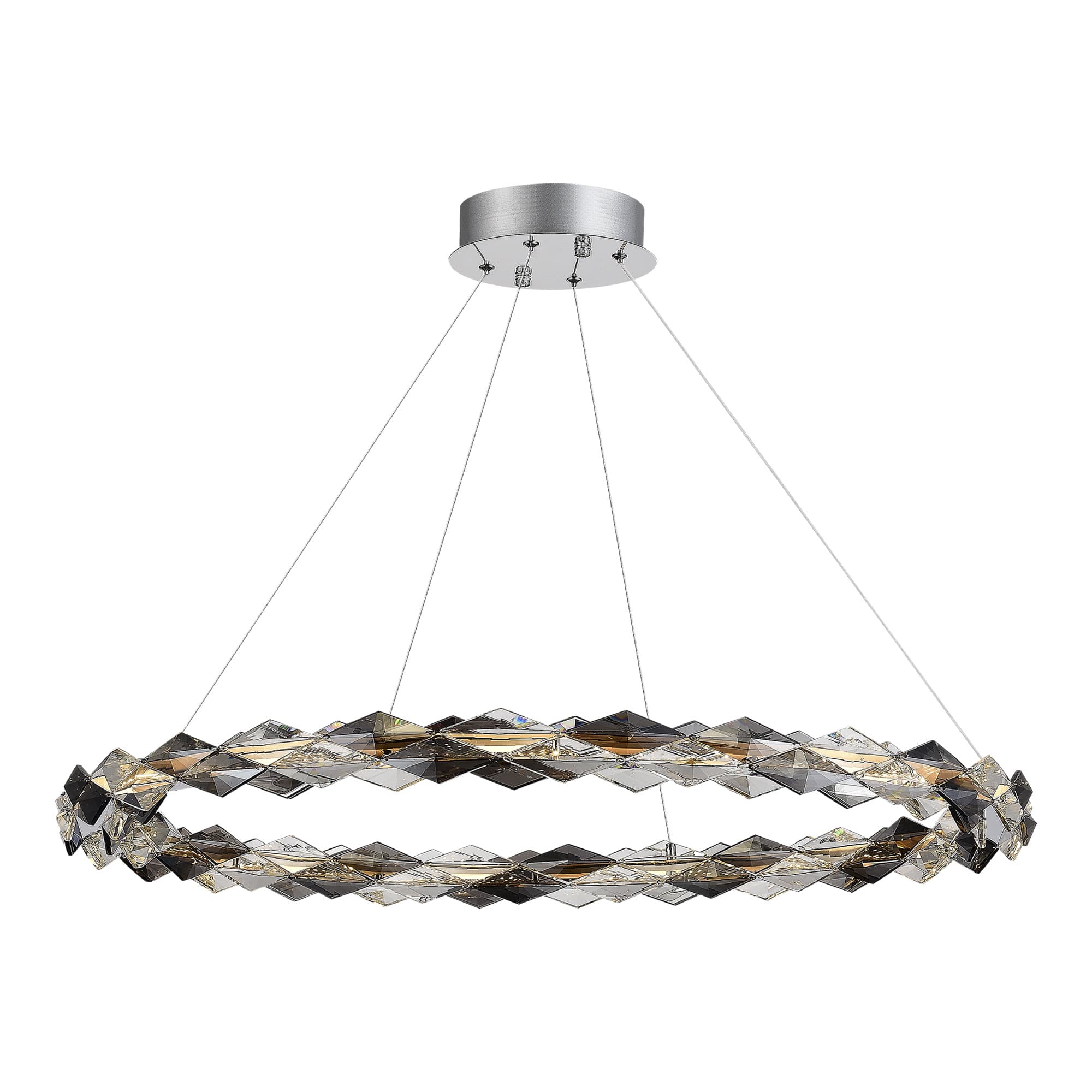 ST Luce SL6009.113.01 Люстра подвесная Золотистый/Прозрачно-Дымчатый LED 1*30W 3000K