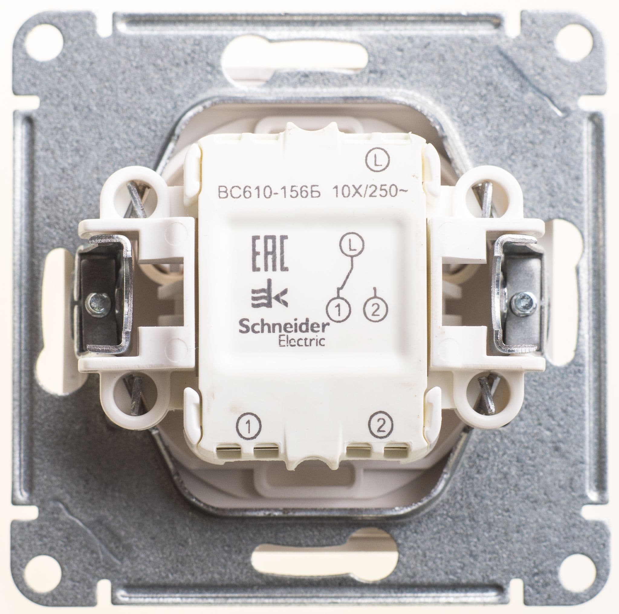 Systeme Electric Wessen 59 Aqua Бел Переключатель 1-клавишный, 10AX, IP44 — миниатюра 2