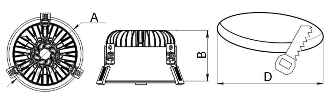 СТ DL POWER LED 60 D80 IP66 4000K mat светильник — миниатюра 3