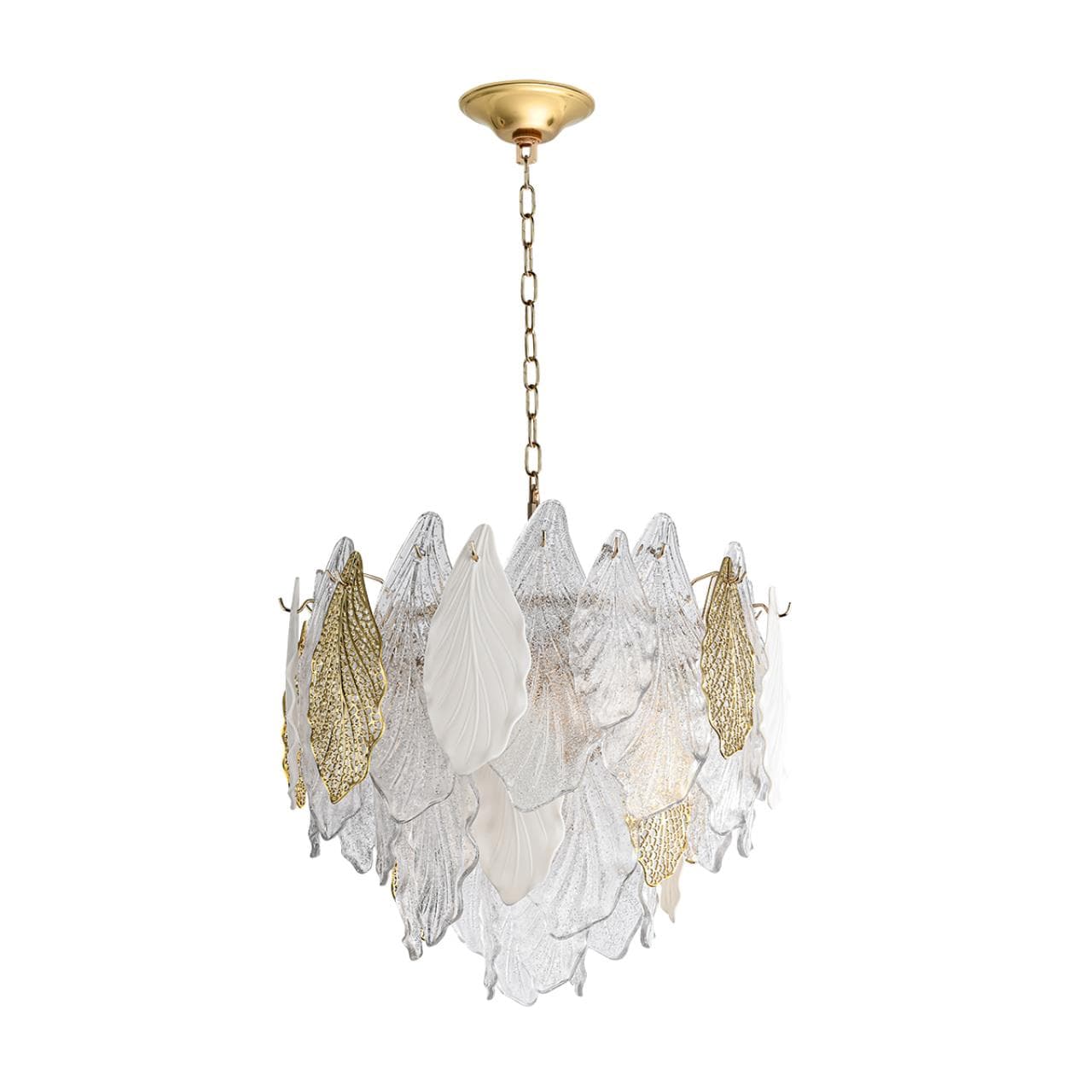 Odeon Light 5052/8 HALL ODL24 507 золото/белый/прозрачный/металл/стекло/фарфор/металл Люстра E14 8*40W LACE