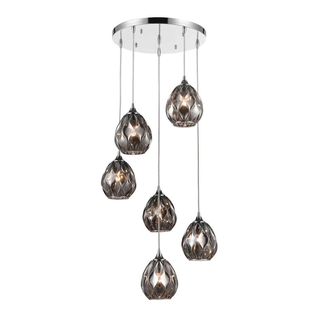 Vele Luce Elision Светильник подвесной Modern D500*H225/1450 хром | chrome металл | metal VL5593P26