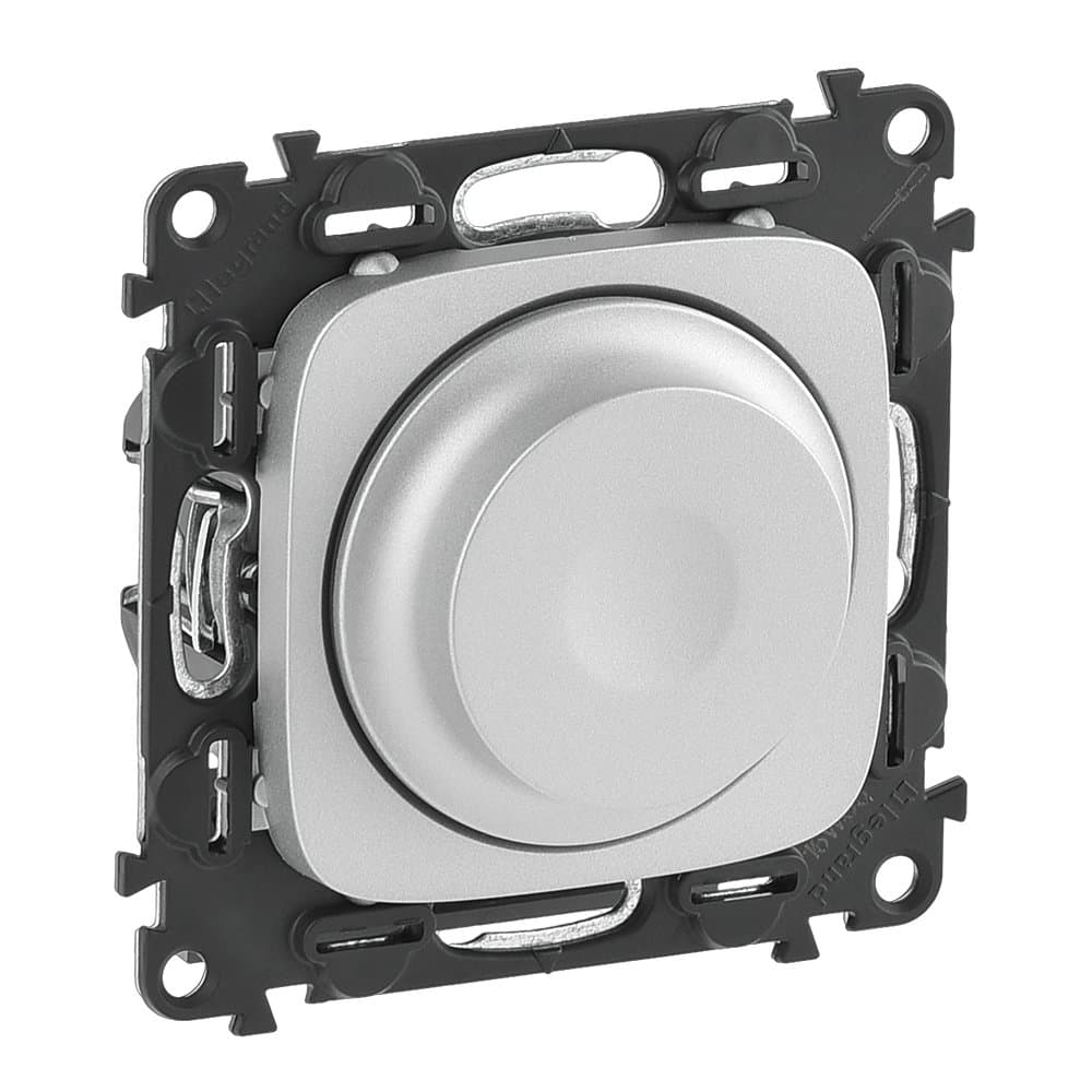 Legrand Valena ALLURE DIY Алюм Светорегулятор поворотный, 300Вт, универсальный, без нейтрали 752960