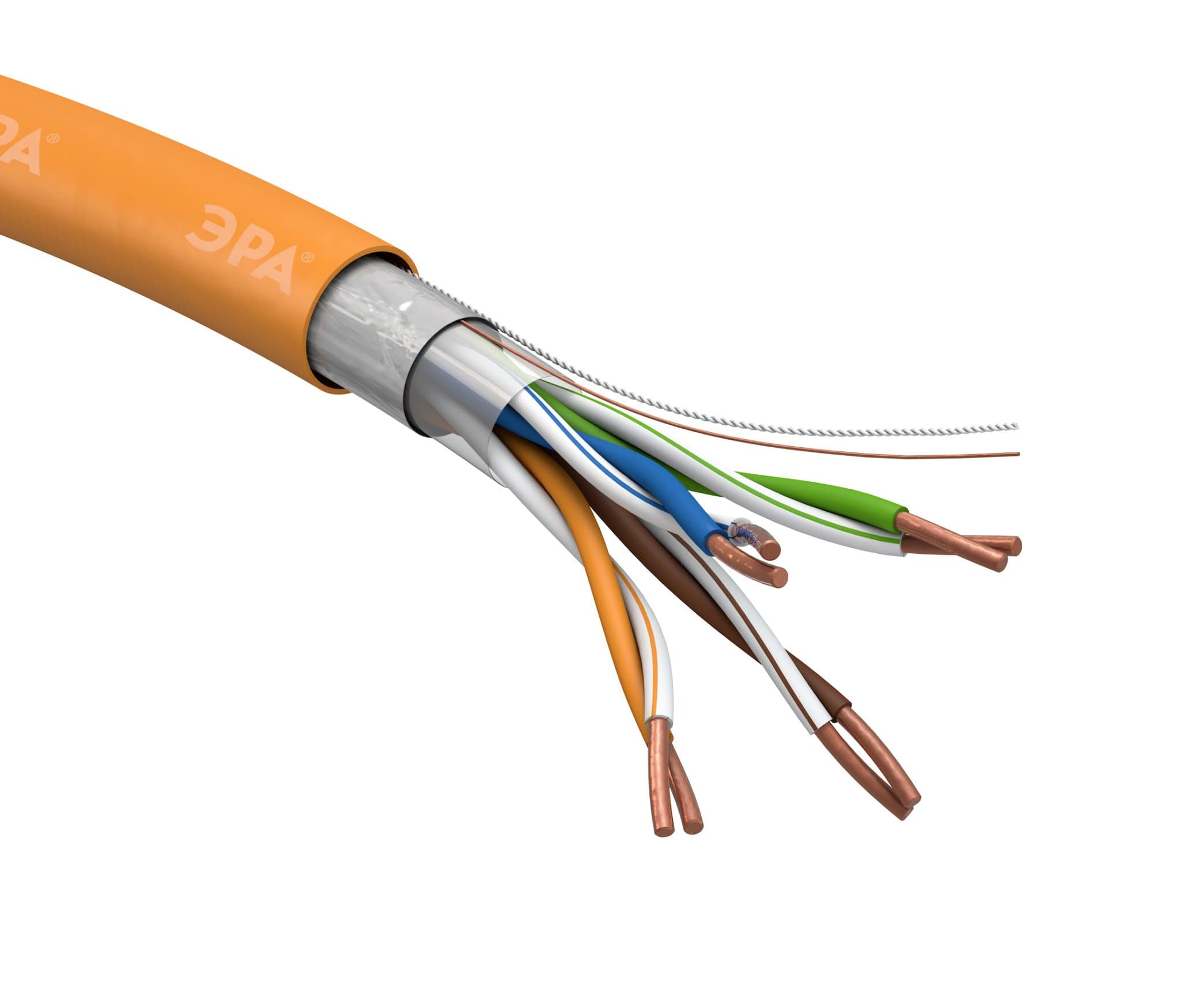 ЭРА F-4-HF Кабель витая пара F/UTP 4x2x24 AWG Cat5e CU нг(А) HF 305м