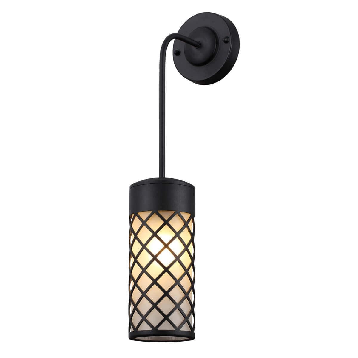 Odeon Light 4834/1W NATURE ODL21 567 черный/стекло Ландшафтный настенный светильник E27 1*60W IP44 DUNES
