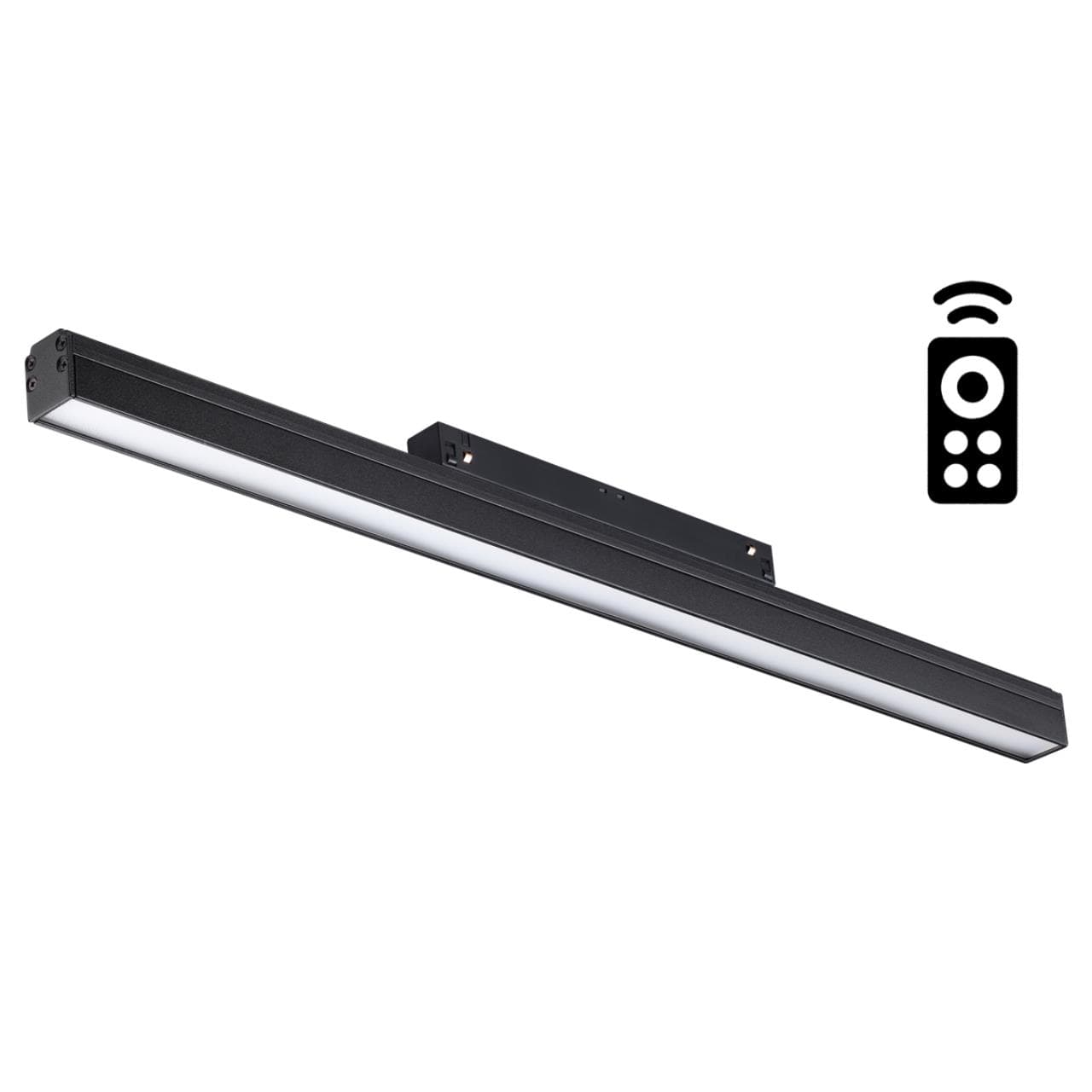 Novotech 358616 SHINO NT21 000 черный Трековый низковольтный св-к диммируемый с ДУ, со сменой цв.температуры IP20 LED 3000~6500К 24W 48V FLUM