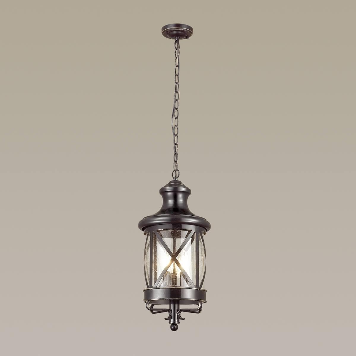 Odeon Light 4045/3 ODL18 708 черный/золотая патина Уличный светильник-подвес IP44 E14 3*60W 220V SATION — миниатюра 2