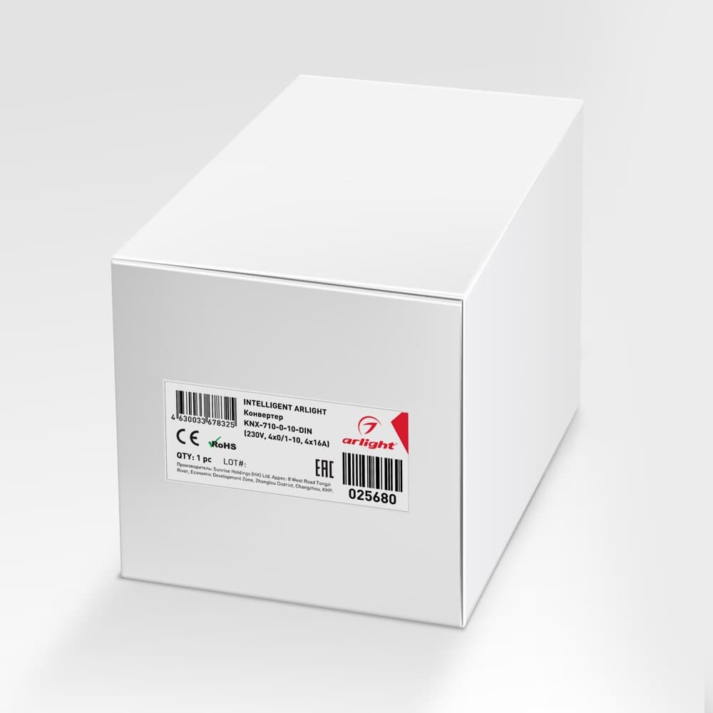 Arlight INTELLIGENT Конвертер KNX-710-0-10-DIN (230V, 4x0/1-10, 4x16A) (INTELLIGENT Пластик) 025680 — миниатюра 3