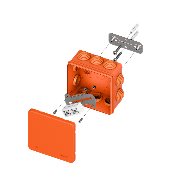 EKF Коробка огнестойкая E45 100x100x50мм с клеммниками 4 полюса 0,5-10мм2 IP55 HF