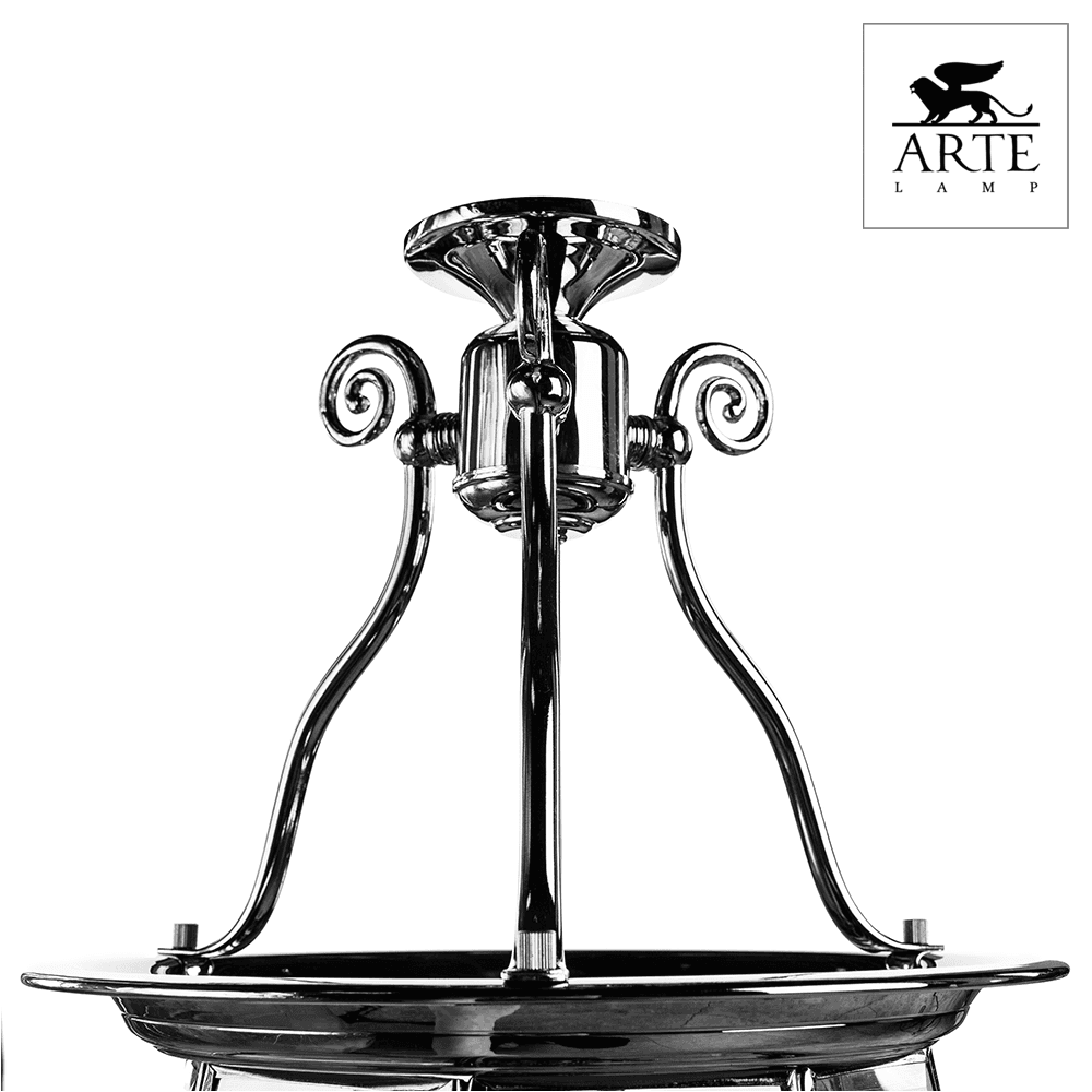 Arte Lamp Rimini Хром/Прозрачный Светильник подвесной 60W E14 A6509SP-3CC — миниатюра 3