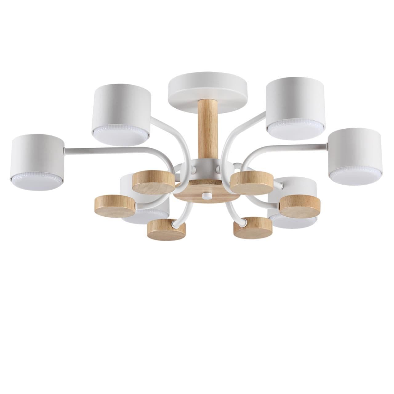 Lumion 8231/6C COMFI LN25 белый, металл/дерево/пластик Светильник потолочный LED GX53 6*9W 220V RONDO