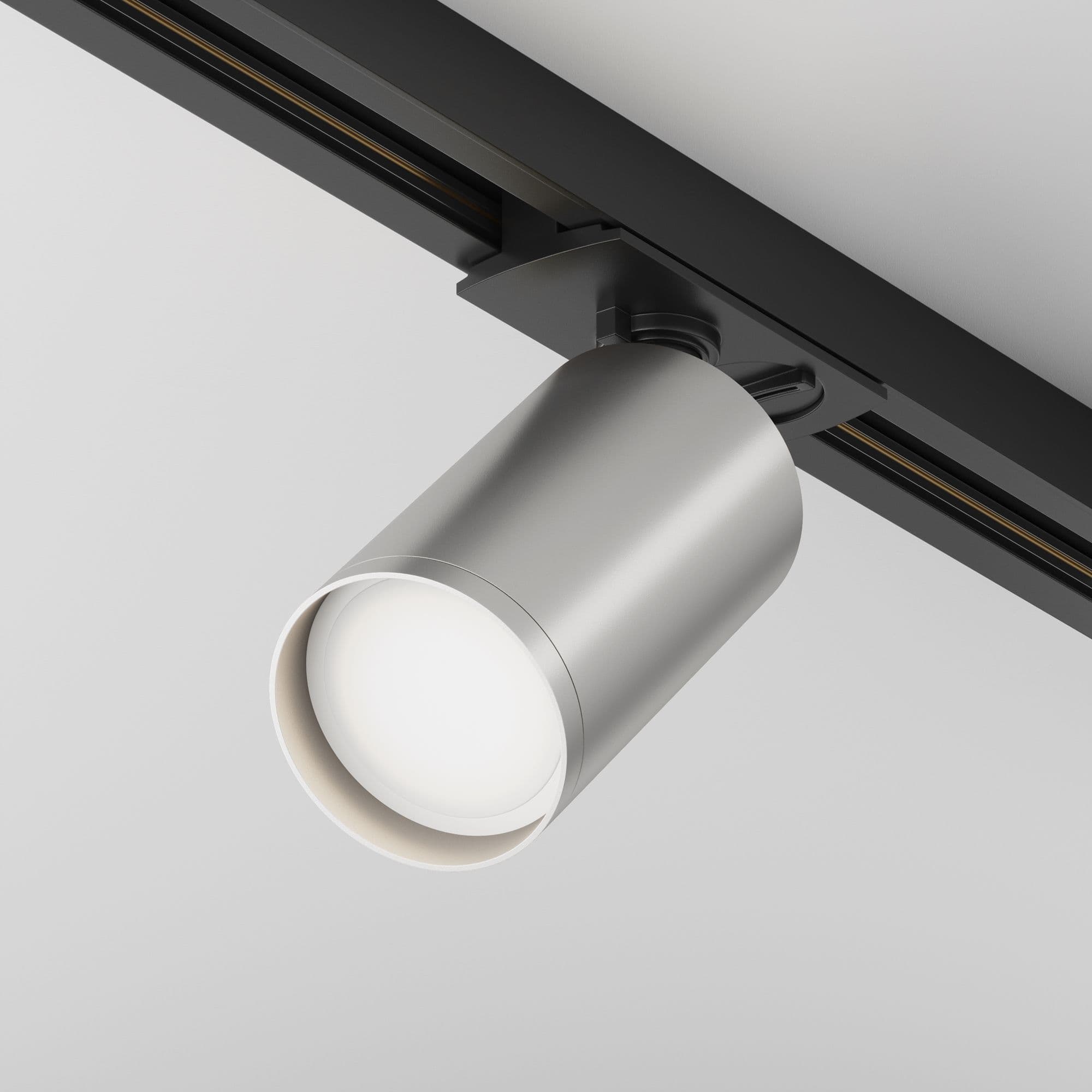 Maytoni Трековый светильник Черный и серебро Focus TR020-1-U-GU10-BS