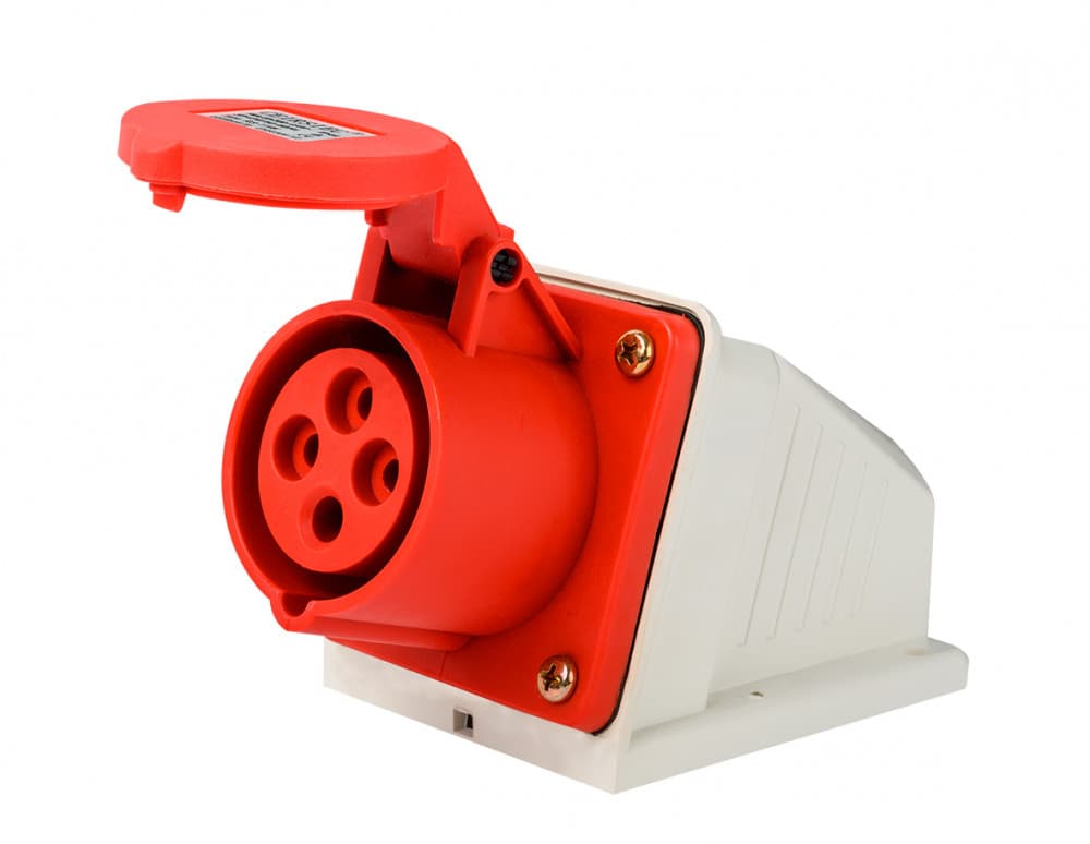 Dekraft Розетка стац. 3Р+РЕ 16А 380В IP44 РС-103