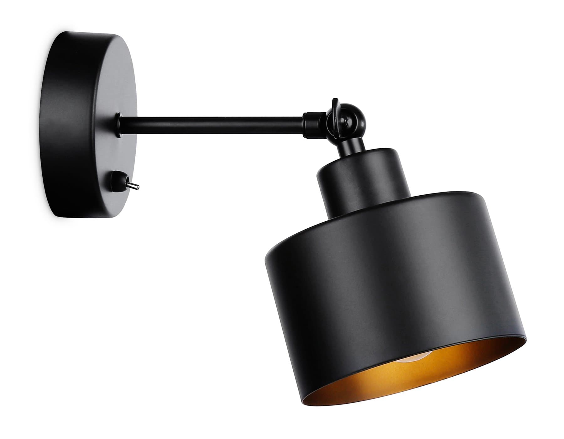 Ambrella Накладной спот с выключателем в стиле лофт TR8137 BK черный E27 max 40W D120*290 — миниатюра 1