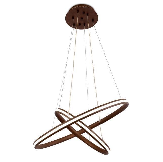 Ambrella Подвесной светодиодный светильник с пультом FL406 CF кофе 84W D600*1100 (ПДУ РАДИО 2.4) — миниатюра 1