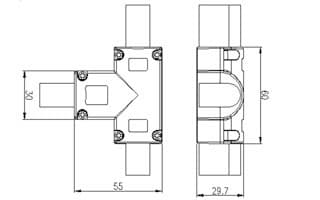 Arlight Соединитель тройной ARL-CLEAR-U15-2x90 (26x15mm) (Металл) 022703 — миниатюра 3