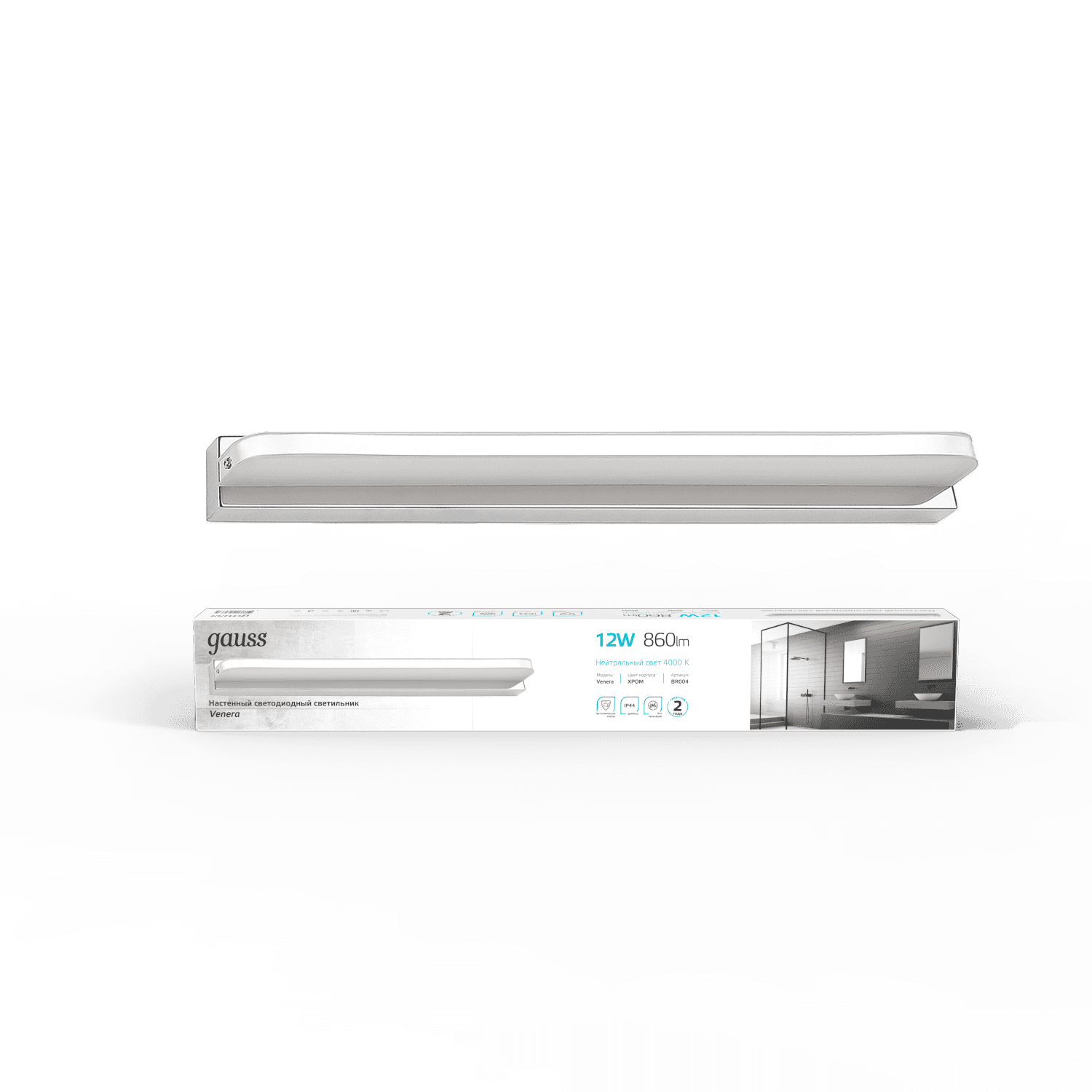 Gauss Настенный светодиодный светильник Venera BR004 12W 860lm 200-240V 520mm LED 1/20 — миниатюра 6