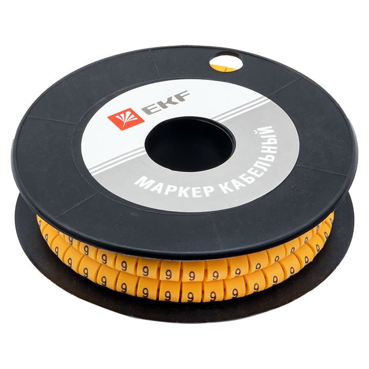 EKF PROxima Маркер кабельный 6,0 мм2 "9" (350 шт.) (ЕС-3) — миниатюра 2