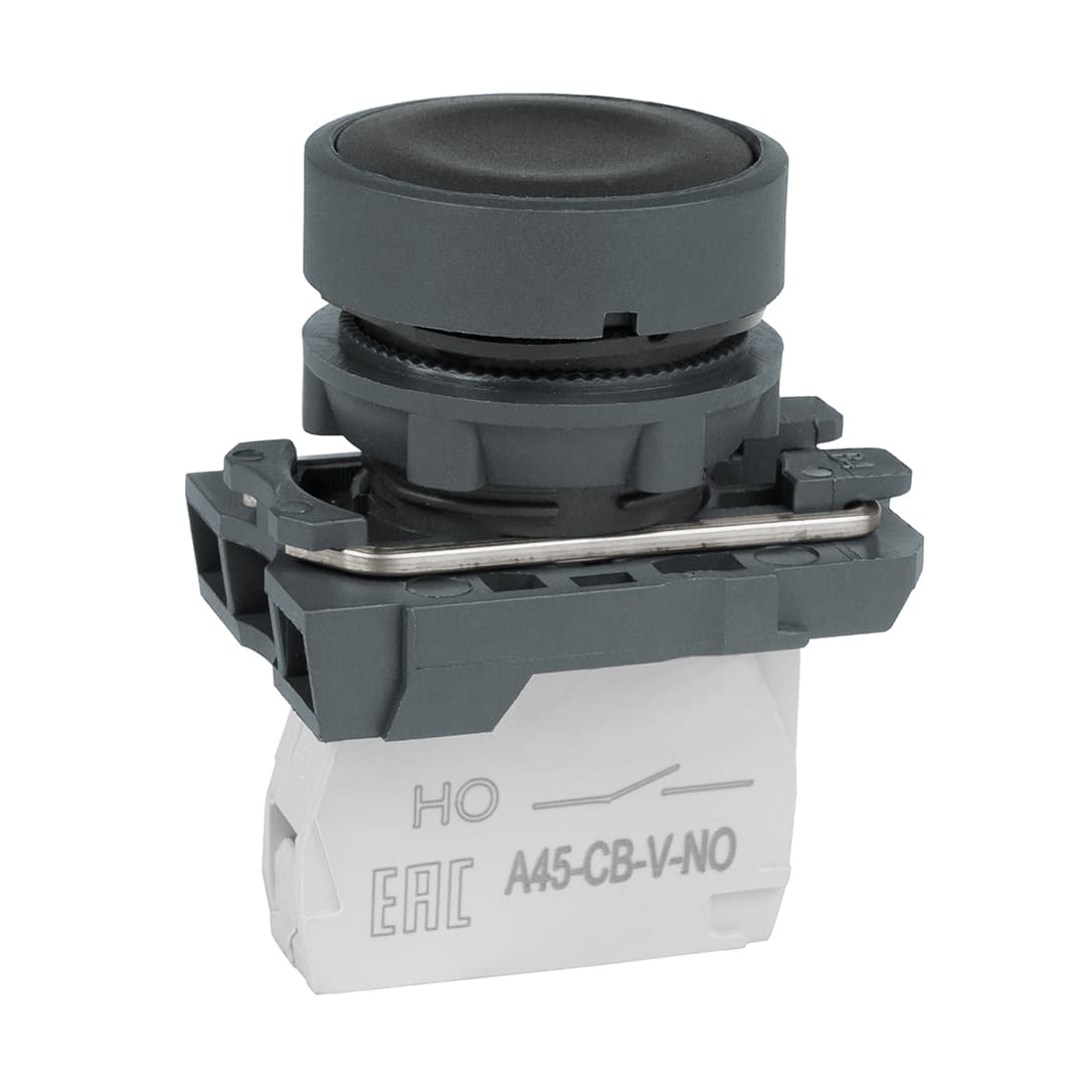 КЭАЗ Кнопка OptiSignal D22 C5-P-210 черная пластик 1НО XB5AA21