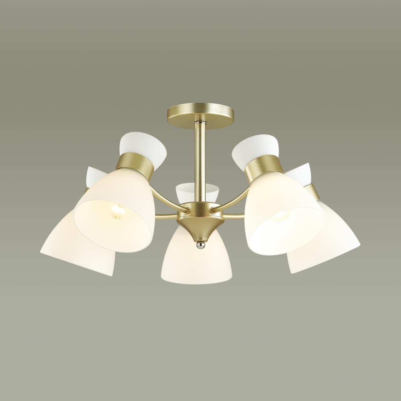 Lumion 4535/5C COMFI LN21 057 матовое золото Люстра потолочная E27 5*60W 220V WILMA — миниатюра 4