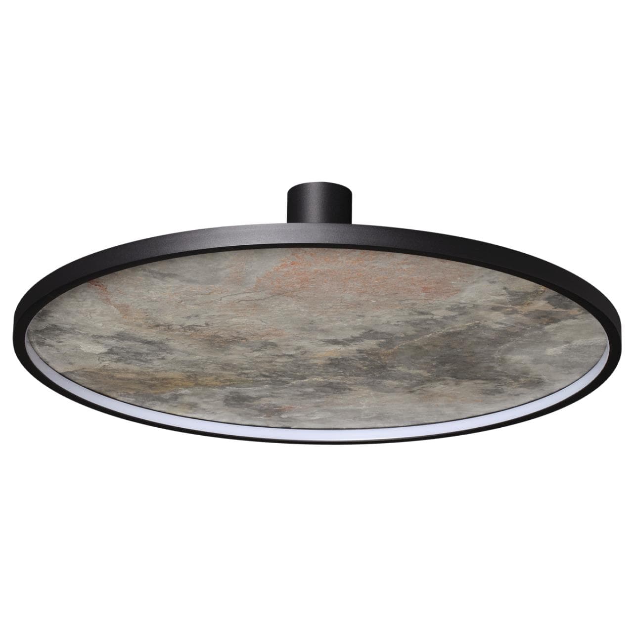 Odeon Light 5078/55L L-VISION ODL24 черн./серо-беж./металл/натур.камень/акрил Настен.-потолочн.cветильн. LED 55W 3000K STOFLAKE