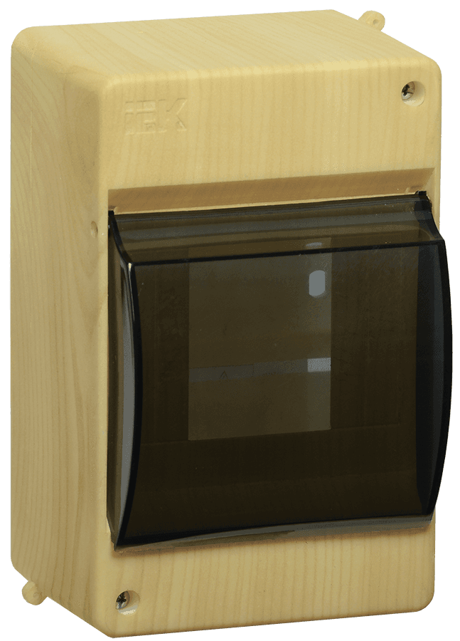 IEK KREPTA 3 Корпус пластиковый  КМПн 2/4 IP30 выкл сосна откр.монтаж — миниатюра 2