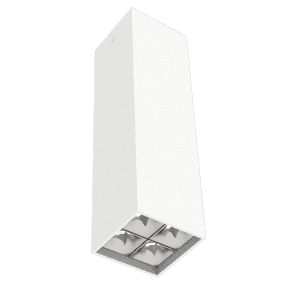 Varton Светодиодный светильник DL-Box Reflect Multi 2x2 накладной 10 Вт 4000 К 80х80х300 мм RAL9003 белый муар 35°x75° DALI V1-R0-00255-20D23-2001040
