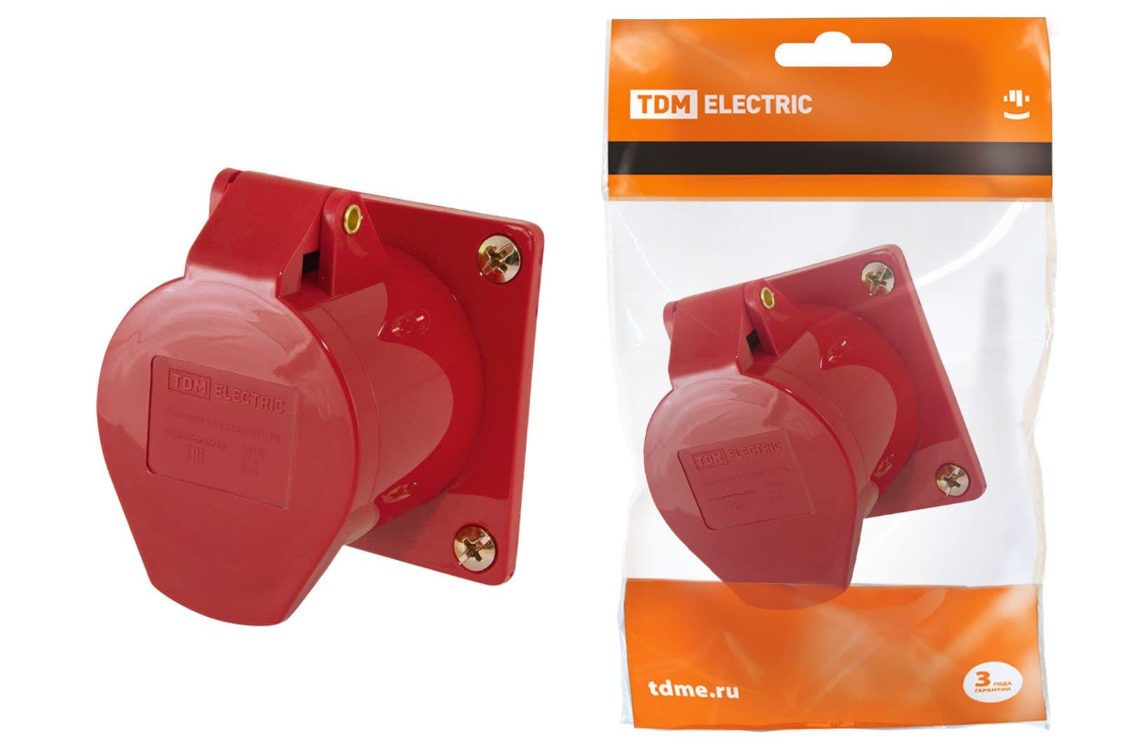 TDM Розетка 425 скрытая 3Р+РЕ+N 32А 380В IP44 SQ0604-0016