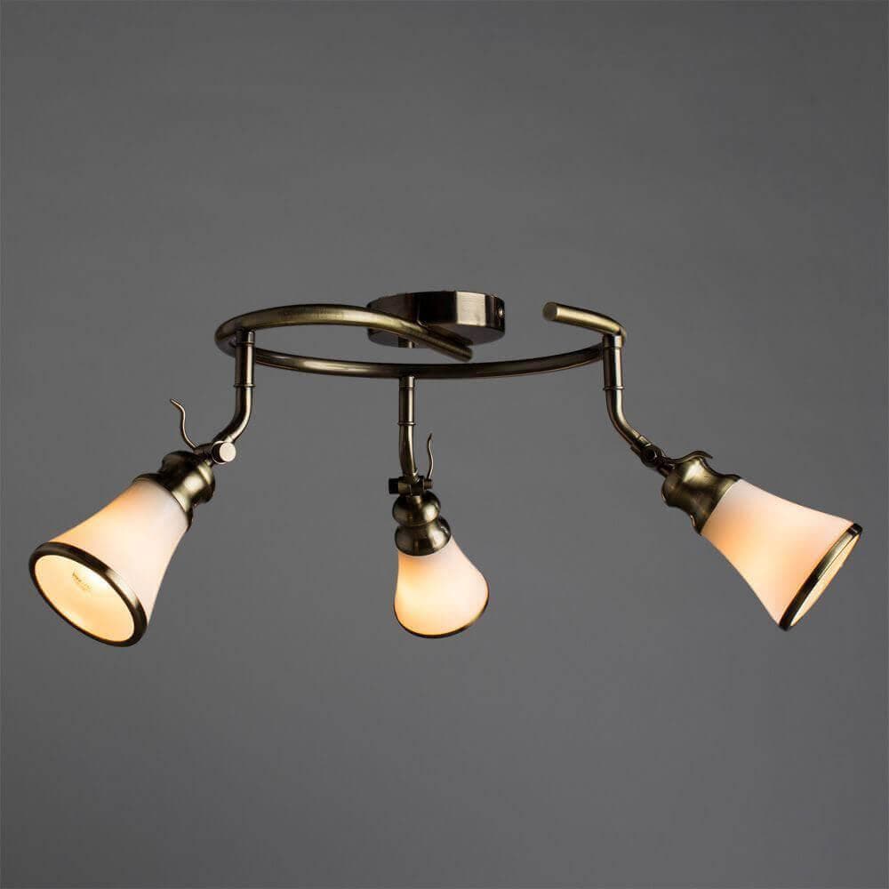 Arte Lamp Vento Бронза/Белый Спот 3x40W 3xE14 A9231PL-3AB — миниатюра 5
