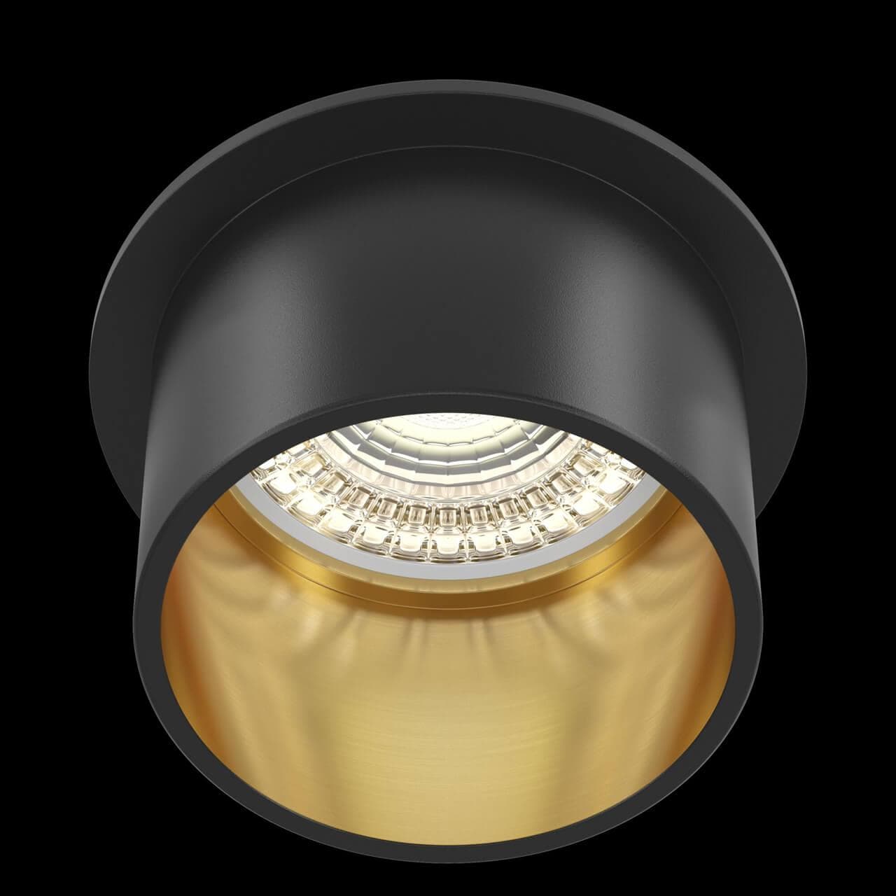 Maytoni Downlight Reif Черный с Золотом Встраиваемый светильник DL050-01GB — миниатюра 7