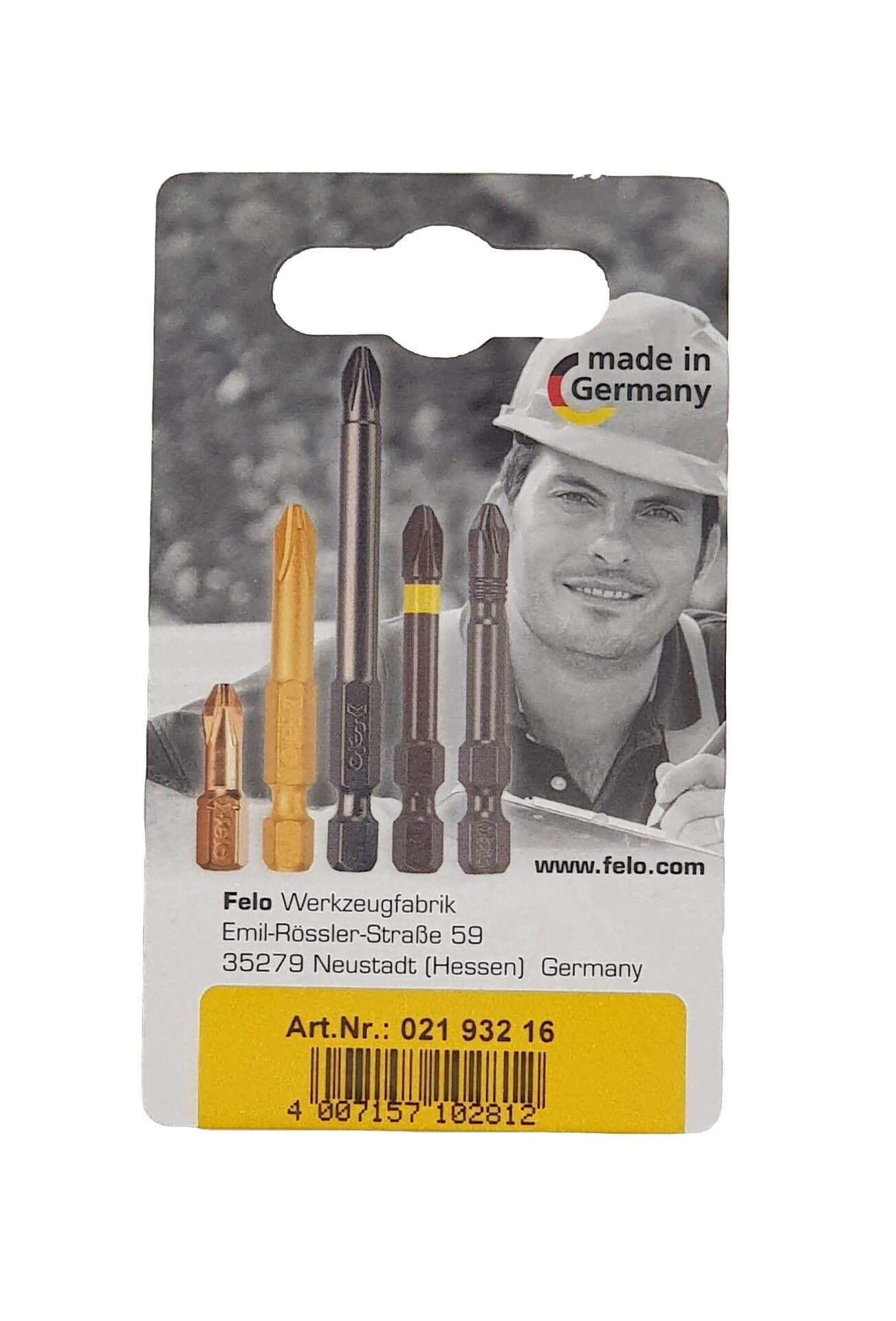 Felo Бита крестовая PZ 1/PZ 2/PZ 3X25, 3 шт в блистере 02193216 — миниатюра 2