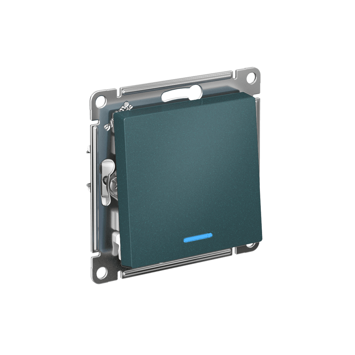 Systeme Electric AtlasDesign Изумруд Выключатель 1-клавишный с подсвет.,сх.1а, 10АХ,мех., быстрозажим. клем.