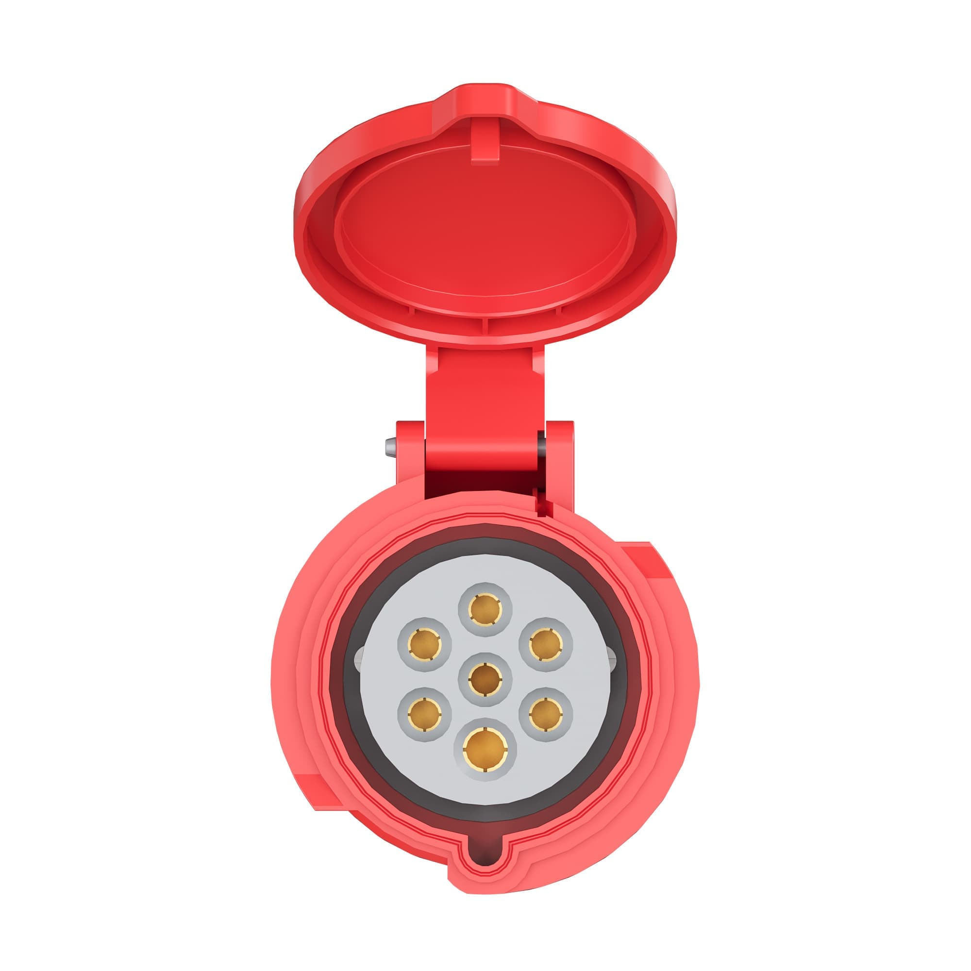 Розетка кабельная CS IP44 16A 6P+E 400В — миниатюра 3