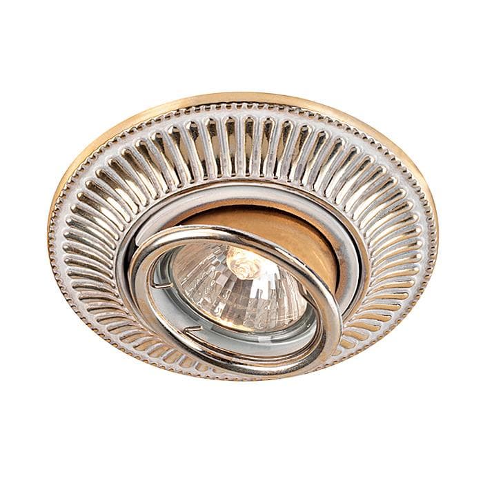 Novotech 369859 NT14 128 белый/золото Встраиваемый ПВ светильник IP20 GX5.3 50W 12V VINTAGE