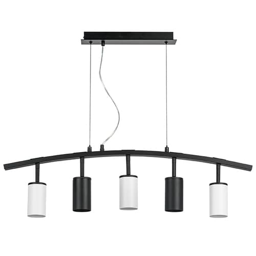 Lightstar LR735372363 Люстра RULLO 5х50W GU10 ЧЕРНЫЙ/БЕЛЫЙ (571735+214437-2+214436-3), шт