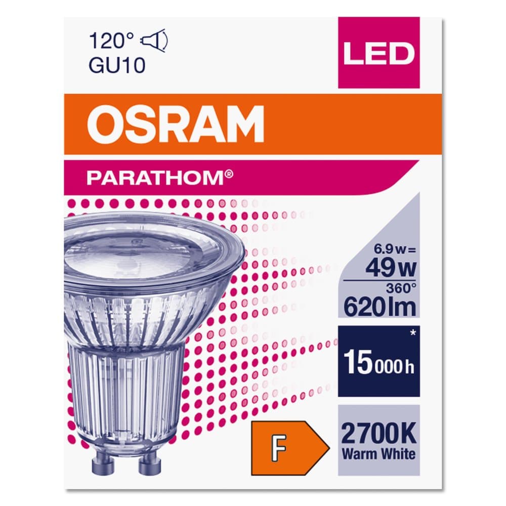 OSRAM PARATHOM Spot PAR16 GL 80 non-dim 6,9W/827 GU10 4058075608771 — миниатюра 2