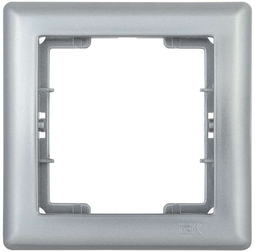 IEK РГ-1-БС Рамка 1 мест. BOLERO серебряный EMB12-K23
