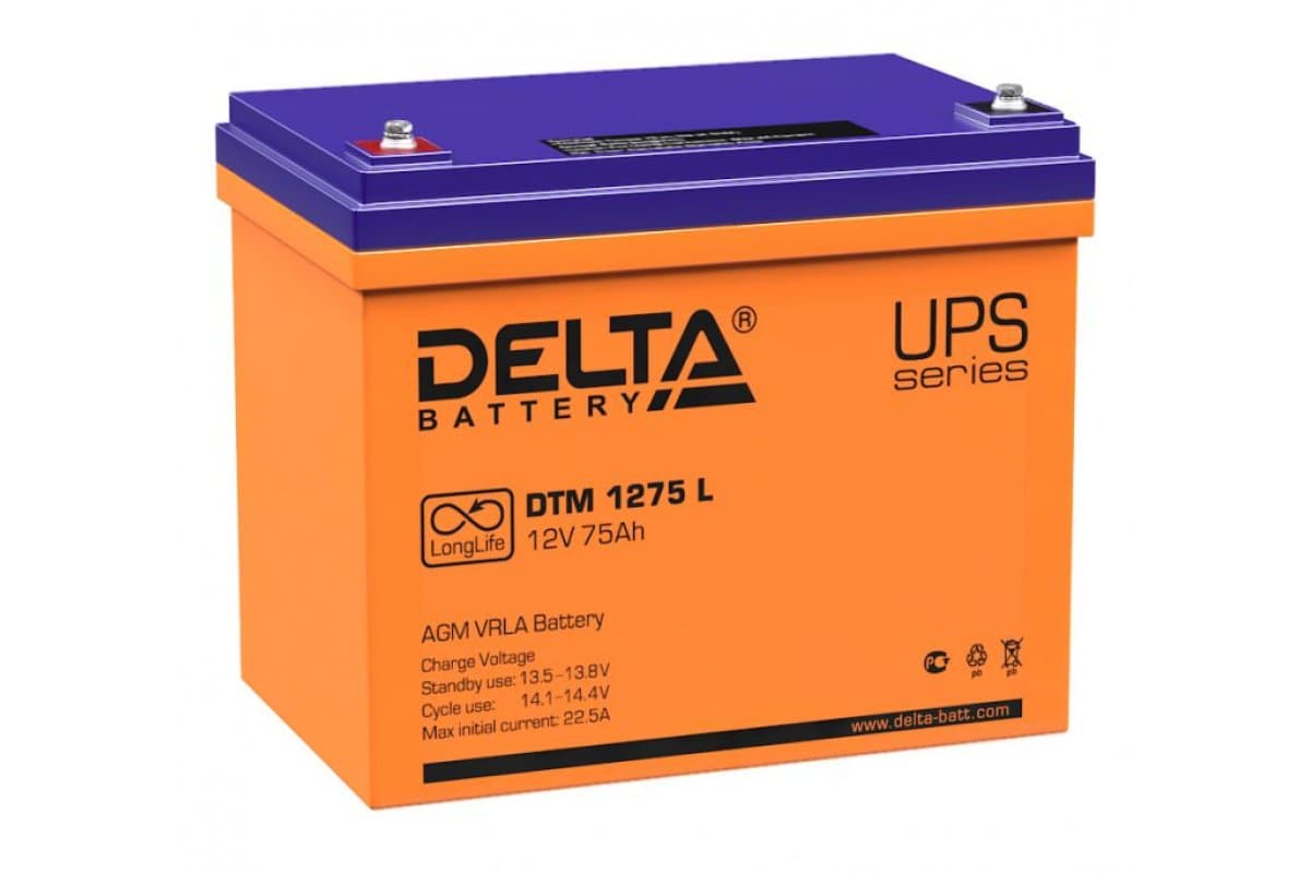 Delta Аккумуляторная батарея DTM 1275 L (12V/75Ah)