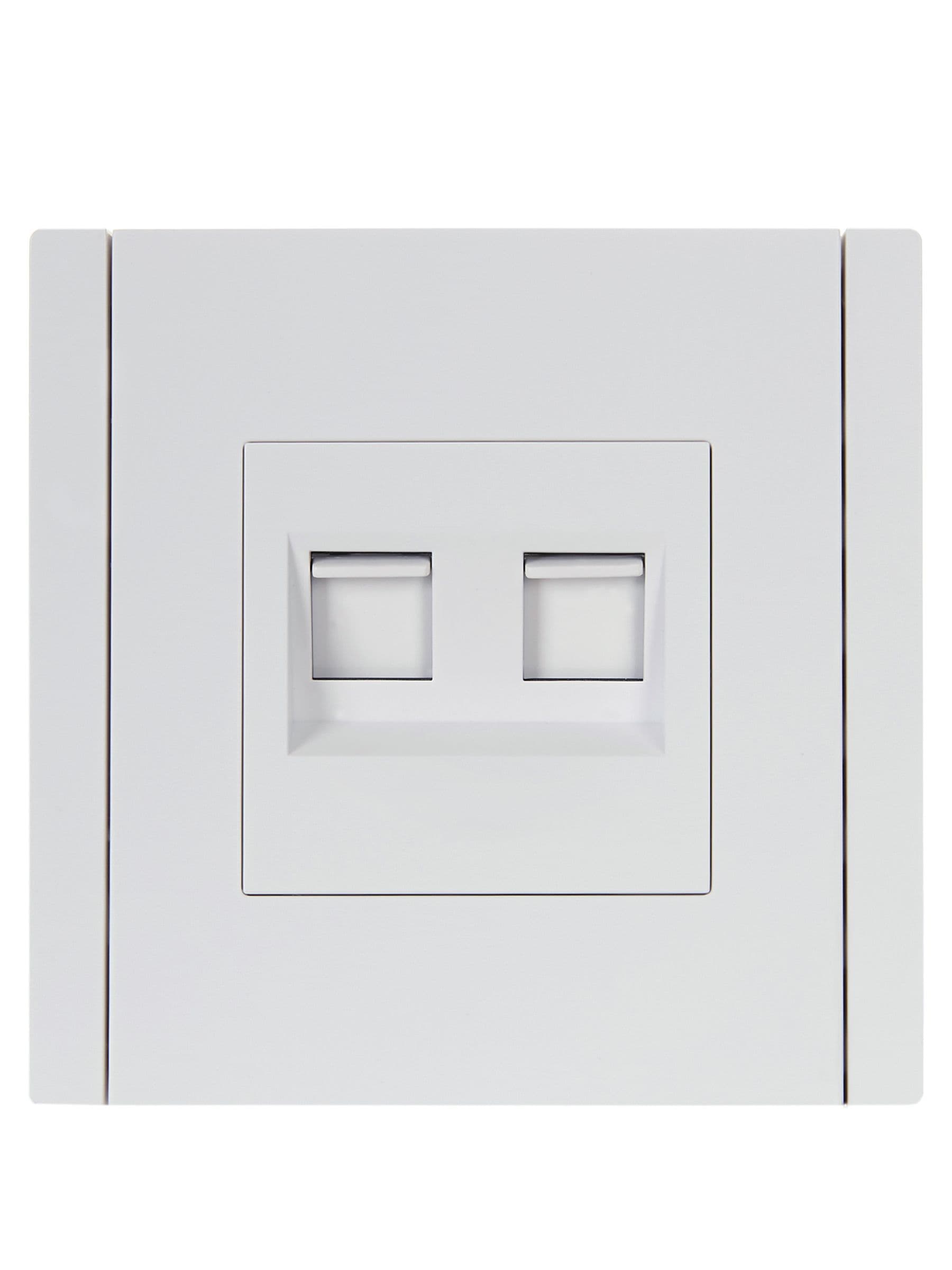 IEK FORTE&PIANO Белый Розетка двойная RJ11+RJ45 кат.5E FP235 — миниатюра 2