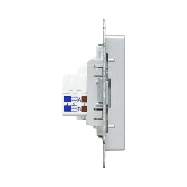 EKF Механизм розетки TV+RJ45 (cat5), алюминий Эпика — миниатюра 6