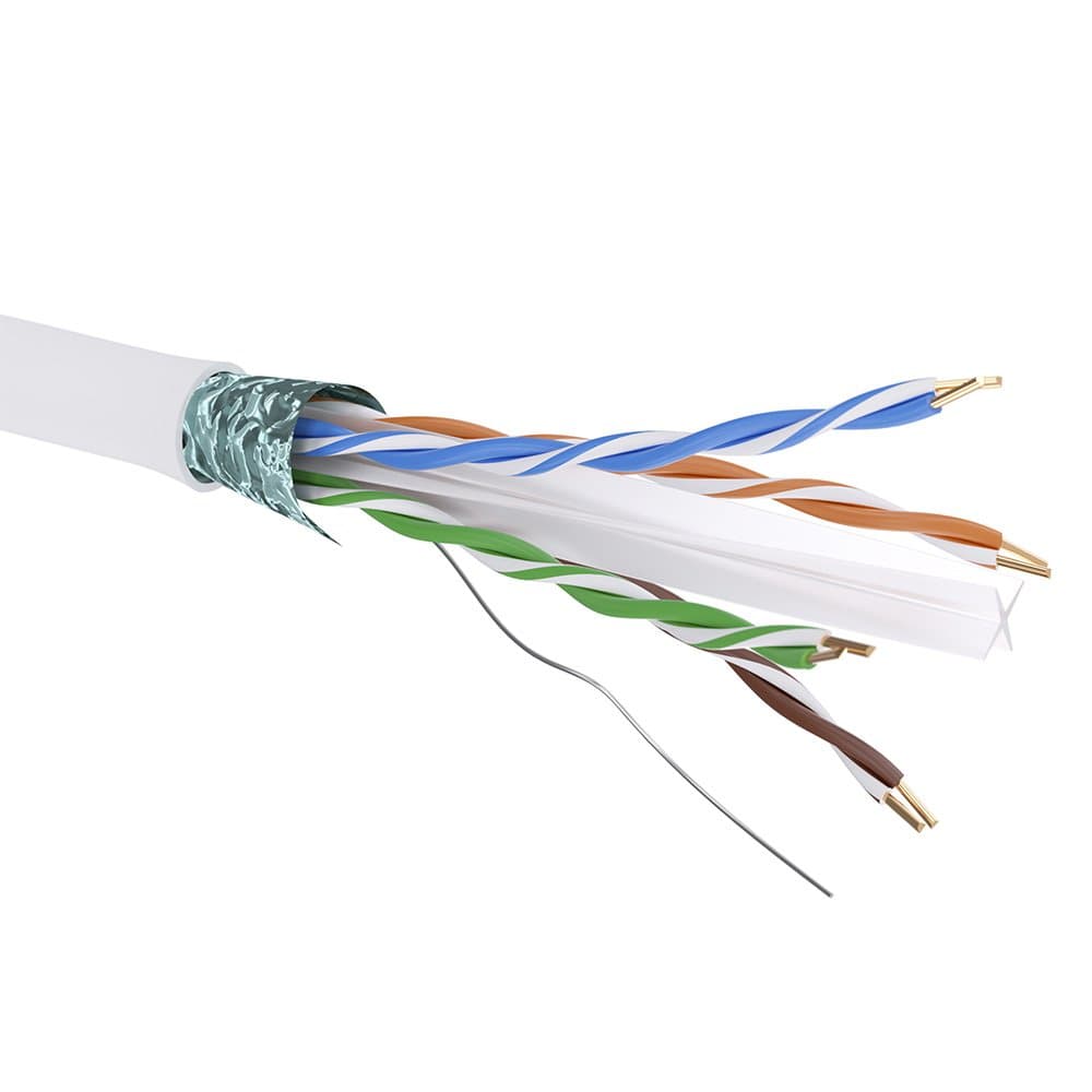 DKC Кабель CAT 6, F/UTP, нг(А)-HF, бухта 305м, белый RN6FUA01WH
