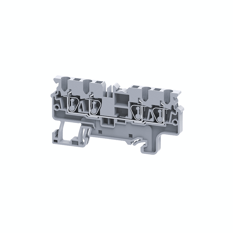 КЭАЗ Клемма с четырьмя контактами пружинная OptiClip СX-2,5-QUATTRO-(0,2-4)-I-серый